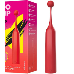 Punktowy masażer Pop Red do stymulacji czułych miejsc, USB Czerwony - ROMP