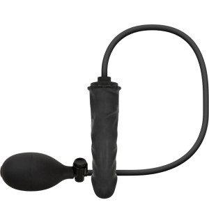 Realistyczne dildo z funkcją pompowania, Silikon, Czarny - Easy Toys