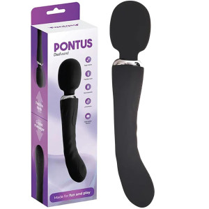Masażer Wand ze stymulacją punktu G, USB Czarny - Fantasy