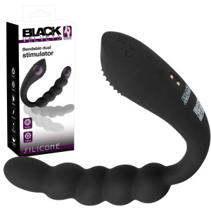Wielofunkcyjny wibrator do stymulacji pochwy i łechtaczki - giętki - USB Czarny - Black Velvets