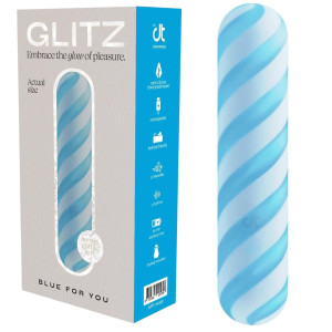 Wibrator klasyczny GLITZ do stymulacji łechtaczki - mini - USB, Niebieski - Dream Toys