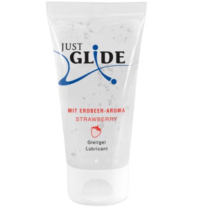 Lubrykant na bazie wody - Strawberry 50 ml - o smaku truskawkowym - Just Glide