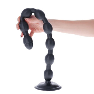 Kulki analne - Taranaki - na przyssawce, 52 cm PVC Czarne - Toyz4Lovers