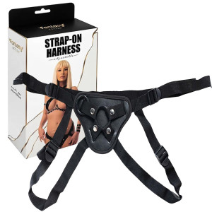 Uprząż Strap-On - regulowana - Czarna - Fantasy