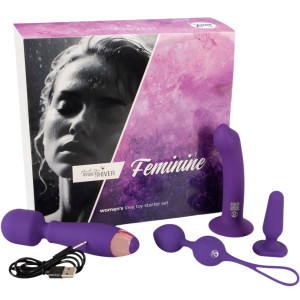 Zestaw gadżetów erotycznych - Feminine - dla Niej! USB - Magic shiver