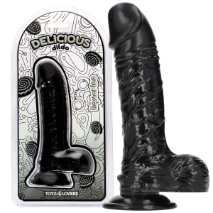 Dildo realistyczne - The Scent Of Licorice - z jądrami i przyssawką, PVC Toyz4Lovers
