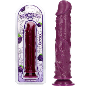 Dildo realistyczne - The Scent Of Blackberries - na przyssawce, Bordowe PVC Toyz4Lovers