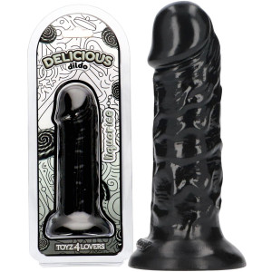 Dildo realistyczne - The Scent Of Licorice - na przyssawce, Czarne PVC Toyz4Lovers