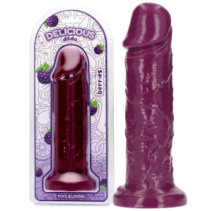 Dildo realistyczne - The Scent Of Blackberries - na przyssawce, Bordowe PVC Toyz4Lovers