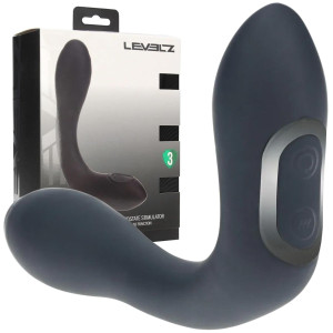 Wibrujący masażer prostaty z funkcją podgrzewania i pulsacji, USB Czarny - Shots