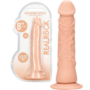 Dildo realistyczne - Testicles - 8" / 20 cm - z przyssawką, Cieliste - Realrock