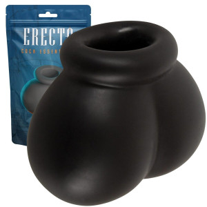 Uciskacz jąder - Ball Ring - Czarny, Silikonowy - Erecto