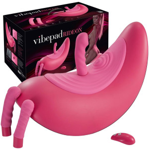 Siodło z wymiennymi dildo - 3 szt - USB Różowe - Vibepad