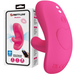 Wibrator typu motylek - Hazelynn - sterowany aplikacją, USB Różowy Pretty Love