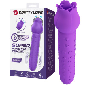 Wibrator wielofunkcyjny - Dannell - języczek, na USB, Fioletowy Pretty Love