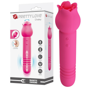 Wibrator wielofunkcyjny - Chaley - języczek, na USB, Różowy Pretty Love
