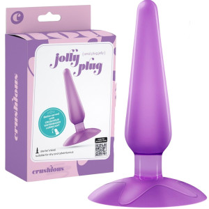 CRUSHIOUS JOLLY PLUG ANAKorek analny na przyssawce o wąskim kształcie, Fioletowe - CRUSHIOUSL PLUG LILAC