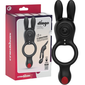 Pierścień erekcyjny - DINGO - z masażerem krocza i łechtaczki, na pilota, USB CRUSHIOUS