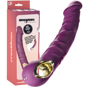 Wibrator realistyczny - MAGNUS BEND - stymulujący punkt G, USB Fioletowy - CRUSHIOUS