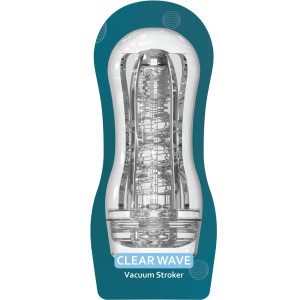 Masturbator ze stymulującymi wypustkami - Clear Wave - w pojemniku, TPE - ToyJoy
