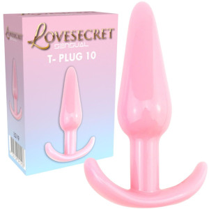 Dyskretny korek analny - Sensual T- Plug 10 - TPE Różowy - Lovesecret