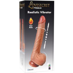 Wibrator realistyczny z funkcją ruchów posuwistych i podgrzewania - sterowany aplikacją - USB - Lovesecret