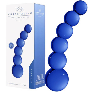 Progresywne dildo - Planets - klasyczne, Szklane Niebieskie - Chrystalino