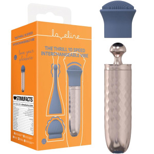 Wibrator łechtaczkowy - The Thrill - z wymiennymi końcówkami, USB - Loveline