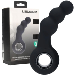 Wibrujący masażer prostaty z uchwytem na palec, USB Czarny Silikonowy - Shots
