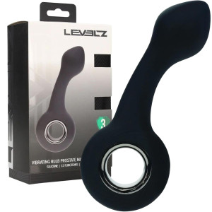 Wibrujący korek analny z uchwytem na palec, USB Czarny Silikonowy - Shots