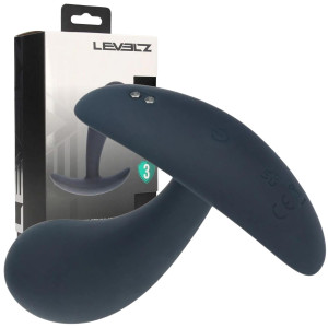 Wibrujący korek analny masujący prostatę - rozmiar M - USB Czarny, Silikonowy - Shots
