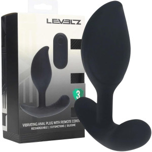 Dyskretny korek analny z wibracjami - na pilota bezprzewodowego, USB Czarny - Shots
