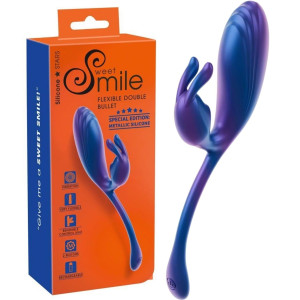 Wibrator wielofunkcyjny - Flexible Double - do stymulacji analu, łechtaczki i pochwy, USB - Sweet Smile