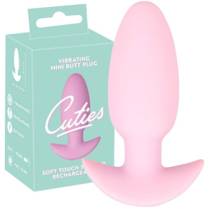 Wibrujący korek analny o dyskretnym kształcie, USB Różowy Silikonowy - Cuties