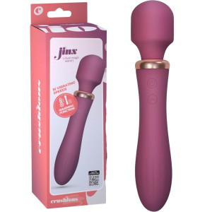 Masażer Wand z funkcją podgrzewania - dwustronne wibracje - USB Czerwony - CRUSHIOUS
