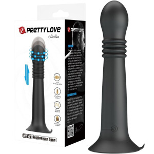 Wibrator posuwisty Pretty Love Stellan z rotacją silikonowy 19,1 cm czarny