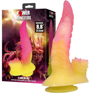 Futurystyczne dildo - Monsters Flamebeast - stymulujące punkt G, Silikonowe - Power