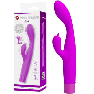 Fioletowy wibrator dopochwowy Josie silikonowy 18,5 cm stymulujący punkt g Pretty Love