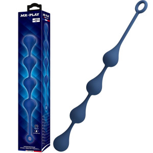 Kulki analne z uchwytem na palec - 42,6 cm rozmiar L - Silikonowe - MR PLAY