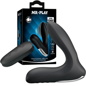 Wibrujący masażer prostaty na pilota bezprzewodowego, USB Czarny - Mr. Play