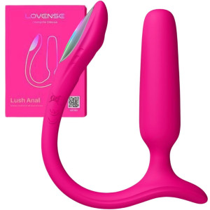 Dildo silikonowe analny wielofunkcyjny Lush Anal różowy 17,4 cm masażer prostaty Lovense