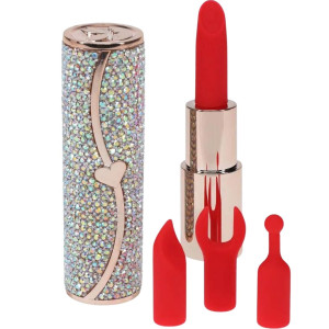 Dyskretny stymulator łechtaczki Sparkle w kształcie szminki z wymiennymi końcówkami, USB - Loveline