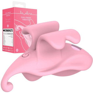 Stymulator łechtaczki zakładany na palec - na USB, Różowy Silikonowy - Loveline