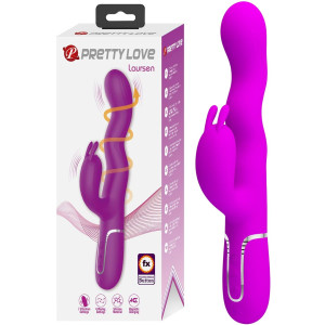 Wibrator z króliczkiem - Laursen - stymulujący punkt G, na USB - Pretty Love