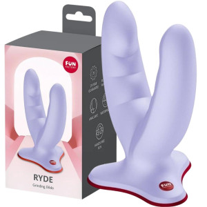 Dildo z przyssawką Ryde Lavender silikonowy fioletowy 12 cm podwójne analne Fun Factory