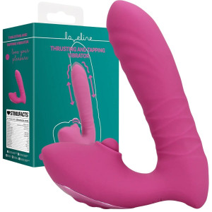 Wielofunkcyjny wibrator do stymulacji punktu G i łechtaczki z funkcją ruchów posuwistych, USB Różowy Loveline