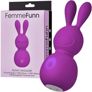 Fioletowy wibrator Femmefunn bunny masażer fioletowy silikonowy 12,7 cm stymulator