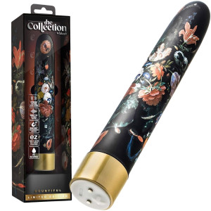 Wibrator klasyczny - FLORA 7" - dopochwowy na USB, Wodoodporny, Czarny - Blush