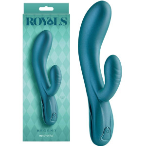 Wibrator silikonowy dopochwowy Royals Regent Metallic zielony 19,3 cm NS Novelties