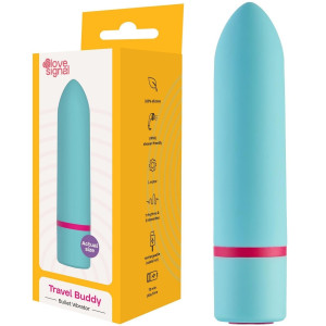 Wibrator łechtaczkowy Travel Buddy turkusowy 10 cm sterowanie manualne - Dream Toys
